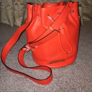 NWT Marc Jacobs Orange Leather Bucket Shoulder Bag